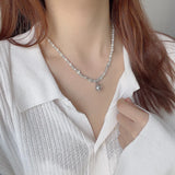 925 Silver Pearl Choker Smile Face Necklace Fine Jewelry