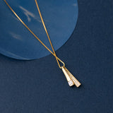 925 Silver Sparkling Round Pendant Necklace with Zircon Diamond Chain