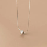 925 Silver Sparkling Round Pendant Necklace for Women