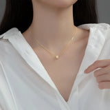 925 Silver Sparkling Round Pendant Necklace for Women