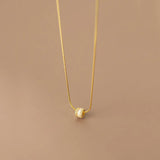 925 Silver Sparkling Round Pendant Necklace for Women