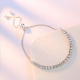 925 Silver Sparkling Strand Bracelet Women Tennis Bracelet