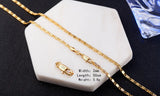 925 Silver 2MM Flat Clavicle Chains 18K Necklace Wedding Christmas 40-75CM