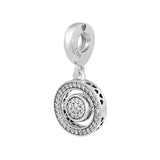 925 Silver Spinning Logo Charm for Bracelet or Necklace