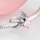 925 Silver Spiral CZ Star Beads for Charm Bracelet