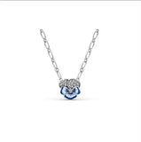 925 Sterling Silver Butterfly Love Lock Pan Necklace DIY