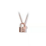 925 Sterling Silver Butterfly Love Lock Pan Necklace DIY