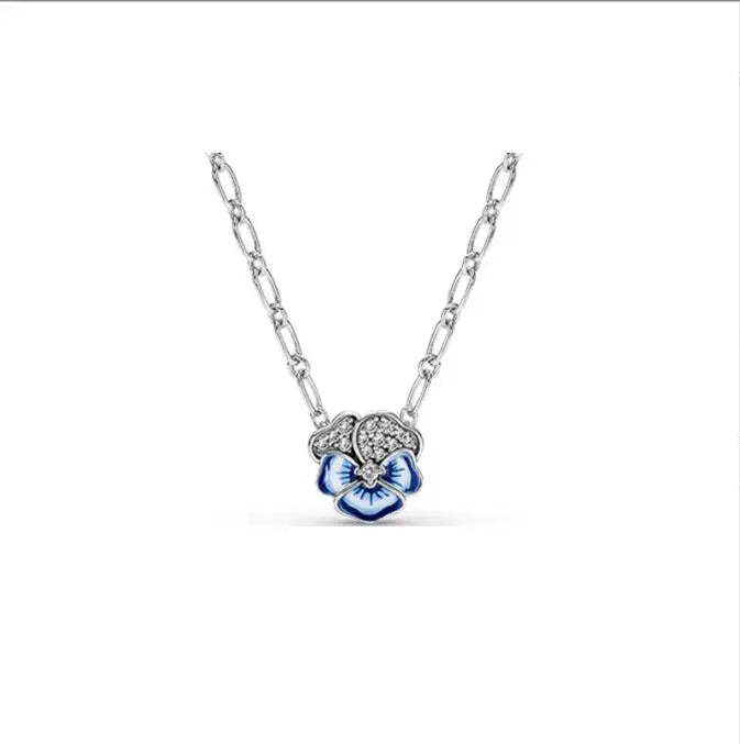 925 Sterling Silver Butterfly Love Lock Pan Necklace DIY