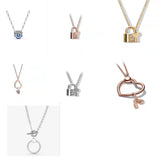 925 Sterling Silver Butterfly Love Lock Pan Necklace DIY