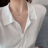 925 Silver Square Ball Choker Necklace For Women Fine Jewelry