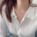 925 Silver Square Ball Choker Necklace For Women Fine Jewelry