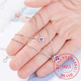 925 Silver Zirconia Choker Necklace Double Layer