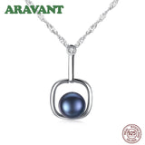 925 Silver Natural Pearl Pendant Necklace for Women