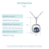925 Silver Natural Pearl Pendant Necklace for Women