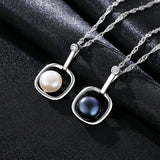 925 Silver Natural Pearl Pendant Necklace for Women