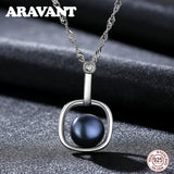 925 Silver Natural Pearl Pendant Necklace for Women