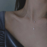 925 Sterling Silver Square Necklace Geometric Shape Vintage Pendant