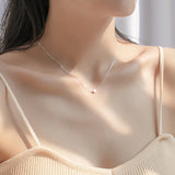 925 Silver Square Necklace for Women's Clavicle Chain, Wedding Jewelry