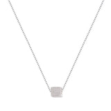 925 Silver Square Necklace for Women's Clavicle Chain, Wedding Jewelry