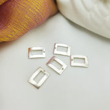 925 Sterling Silver Square Pendant, Square Charm with 1 Hole