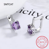 925 Silver Square Zircon Earring for Women