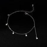 925 Silver Star Anklet Summer Foot Chain
