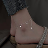 925 Silver Star Anklet Summer Foot Chain