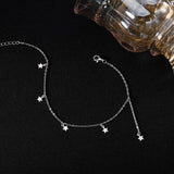 925 Silver Star Anklet Summer Foot Chain