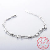 925 Silver Star Bracelets Double Layer Chain Bracelet For Women