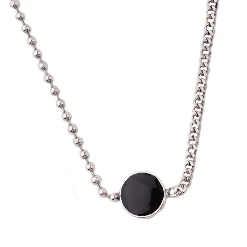 925 Silver Star Chain Choker Necklace Retro Vintage Fine Jewelry