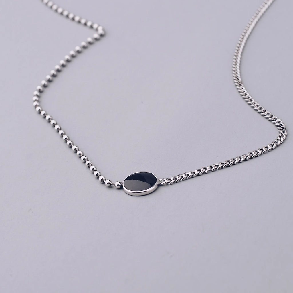 925 Silver Star Chain Choker Necklace Retro Vintage Fine Jewelry