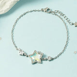 925 Silver Star Charm Bracelet Bangle Party Jewelry