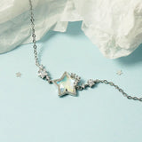 925 Silver Star Charm Bracelet Bangle Party Jewelry