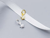 925 Silver Star Charm With Zircon Pendant DIY Jewelry Making Earrings