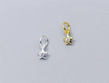 925 Silver Star Charm With Zircon Pendant DIY Jewelry Making Earrings