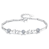 925 Silver Star Crystal Bracelet Women Accessories