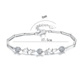925 Silver Star Crystal Bracelet Women Accessories