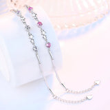 925 Silver Star Crystal Bracelet Women Accessories