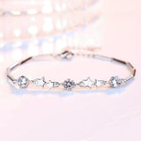 925 Silver Star Crystal Bracelet for Women