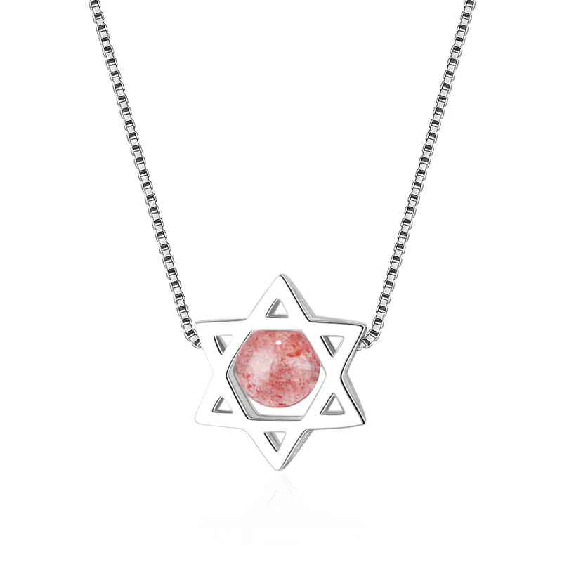 925 Silver Star Crystal Necklace Wedding Jewelry