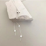 925 Sterling Silver Star Necklace Adjustable Length Charm Pendant Joker Choker