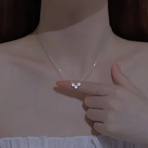 925 Silver Star Necklace Women's Five Pointed Zircon Pendant