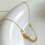 925 Silver Star & Moon Necklace Set - Zircon Pendant Jewelry Gift