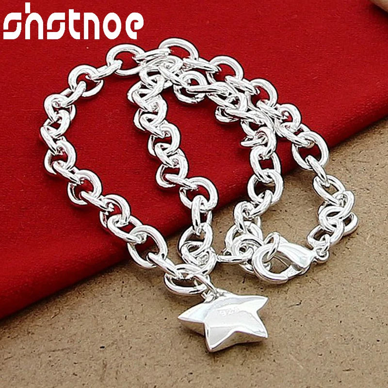 925 Sterling Silver Star Pendant Necklace for Women