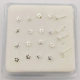 925 Silver Star Shape Nose Studs Pin 20pcs