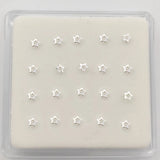 925 Silver Star Shape Nose Studs Pin 20pcs