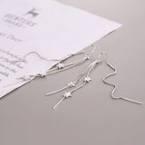 925 Silver Star Tassel Earrings Long Earrings Birthday Gift