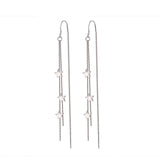 925 Silver Star Tassel Earrings Long Earrings Birthday Gift