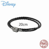 925 Silver Star Wars Reversible Leather Bracelet Charms Original Beads Necklace