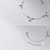 925 Silver Star Zircon Anklet Foot Bracelet for Women